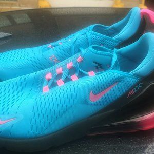 NIKE AIR MAX 270 Men – Lt Blue Fury/Laser Fuchsia-black